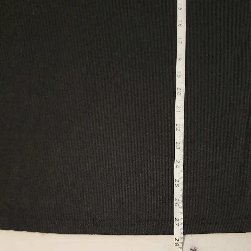 Black Tank Top with Ribbed Texture and Buckle Accents - Picture 4 of 6